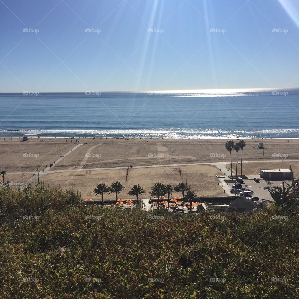 Overlooking Santa Monica. Taken from a hill overlooking Santa Monica, CA.