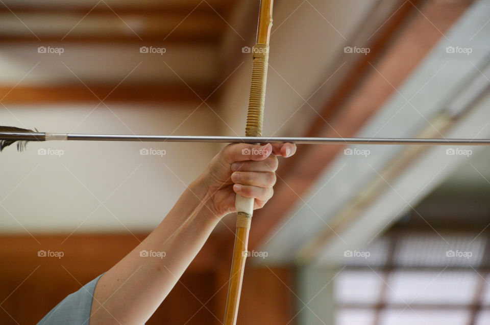 Close Up Of A Kyudo Bow