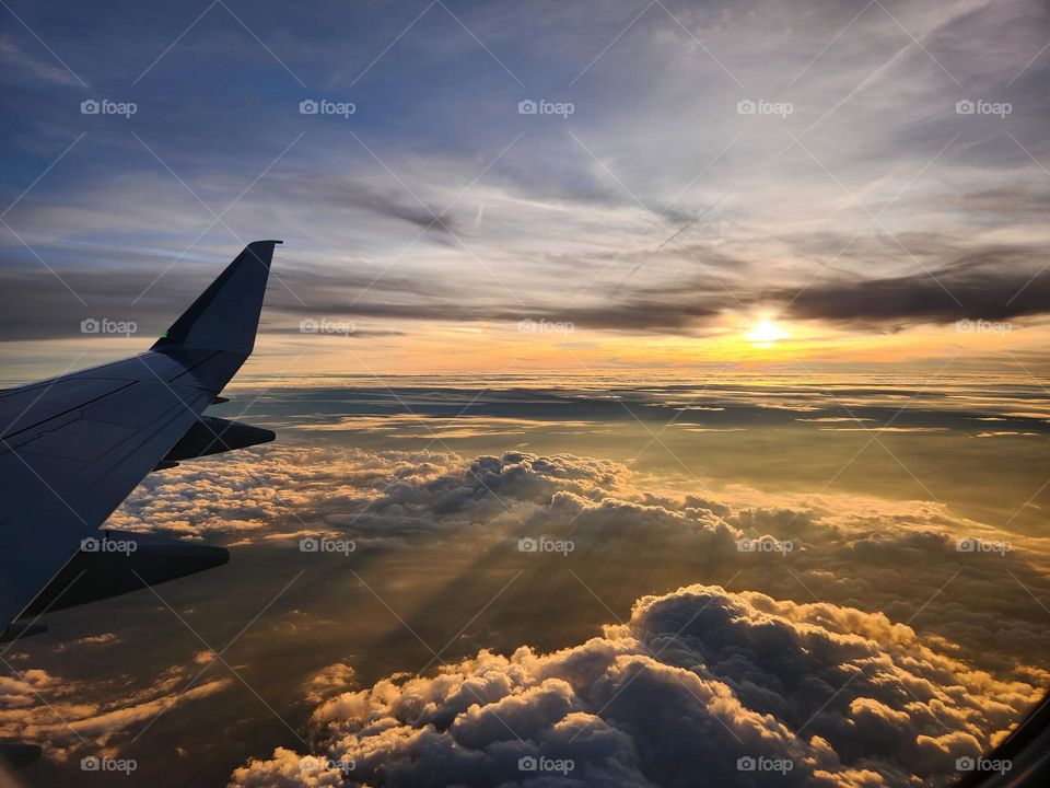 Flying on Sunset Skies