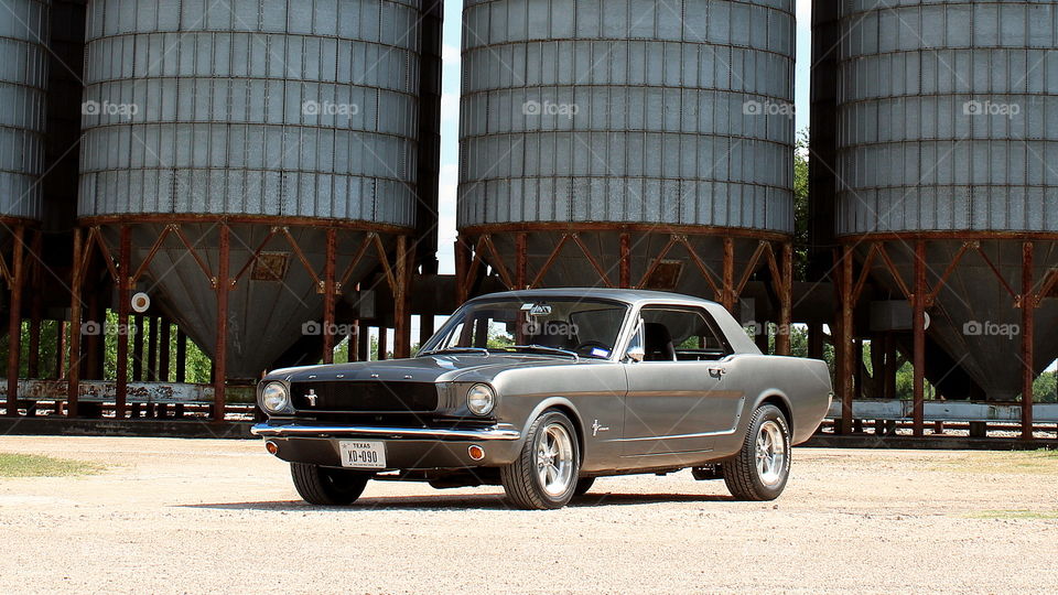 1965 ford Mustang grain silos america