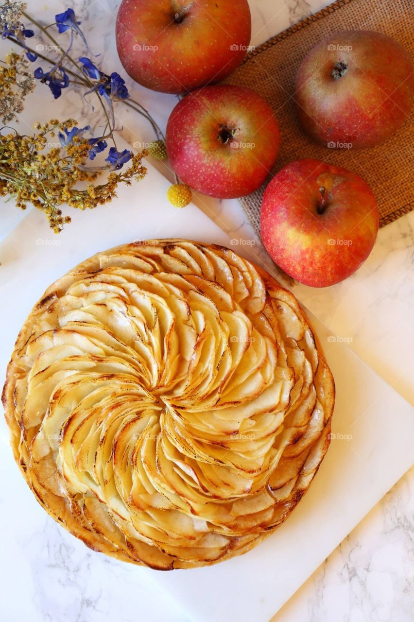 Apple tart fall baking 