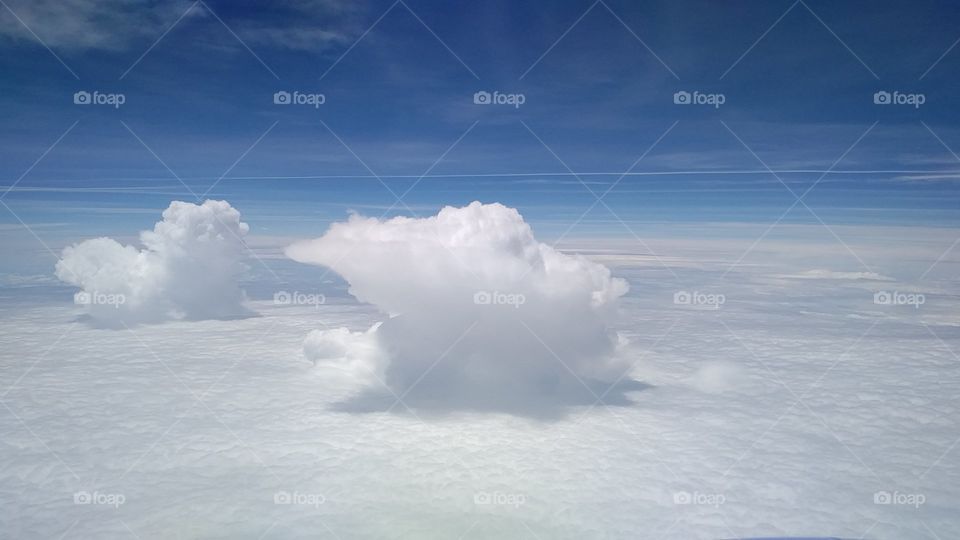 Cloud Formations over the Caribbean Sea on En Route to Cancun International Airport