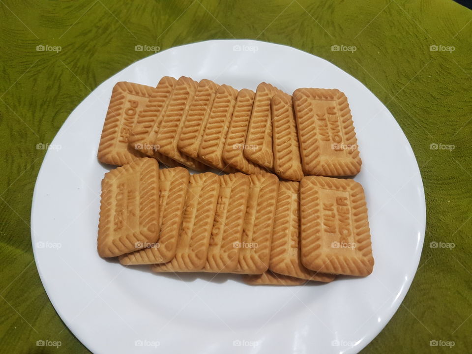 Having biscuits for breakfast..