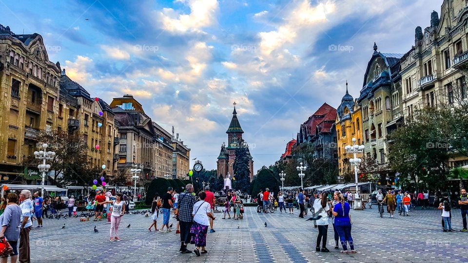 City walk at Timisoara