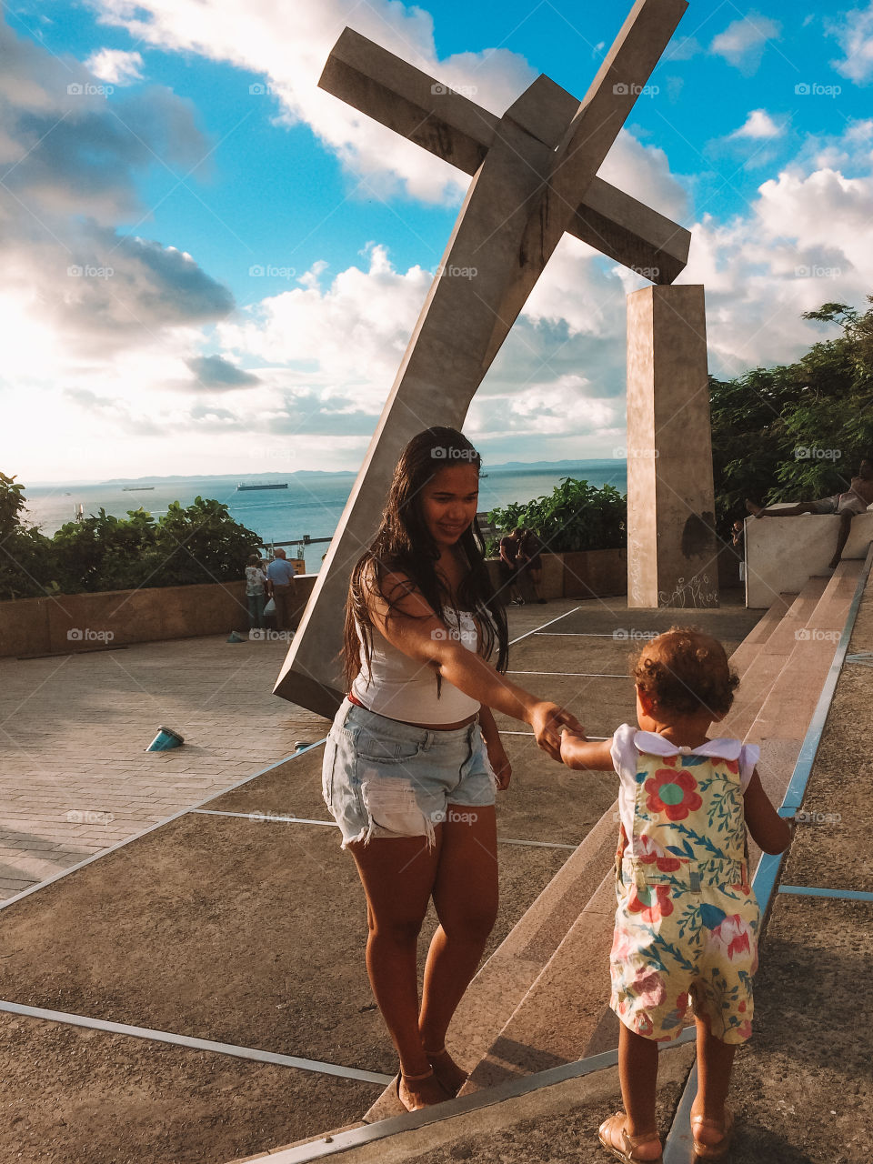 Cross fallen in salvador Bahia Brazil