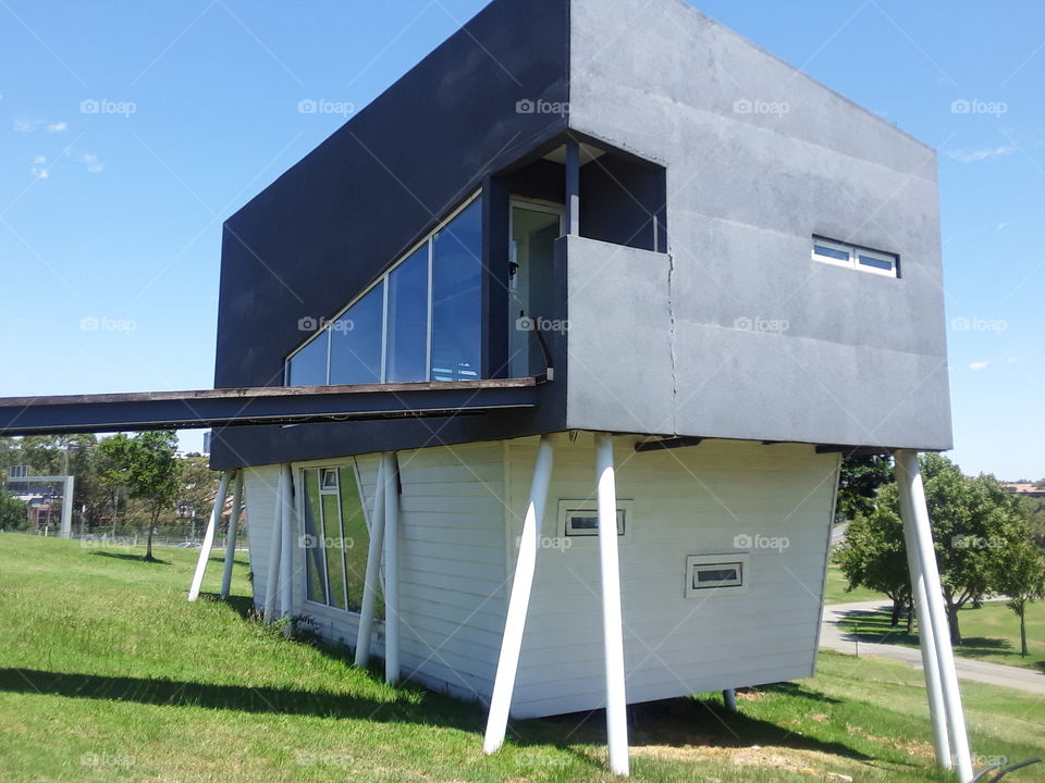 Park view architectural structure.