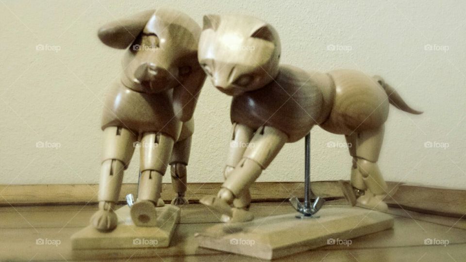 wooden posers