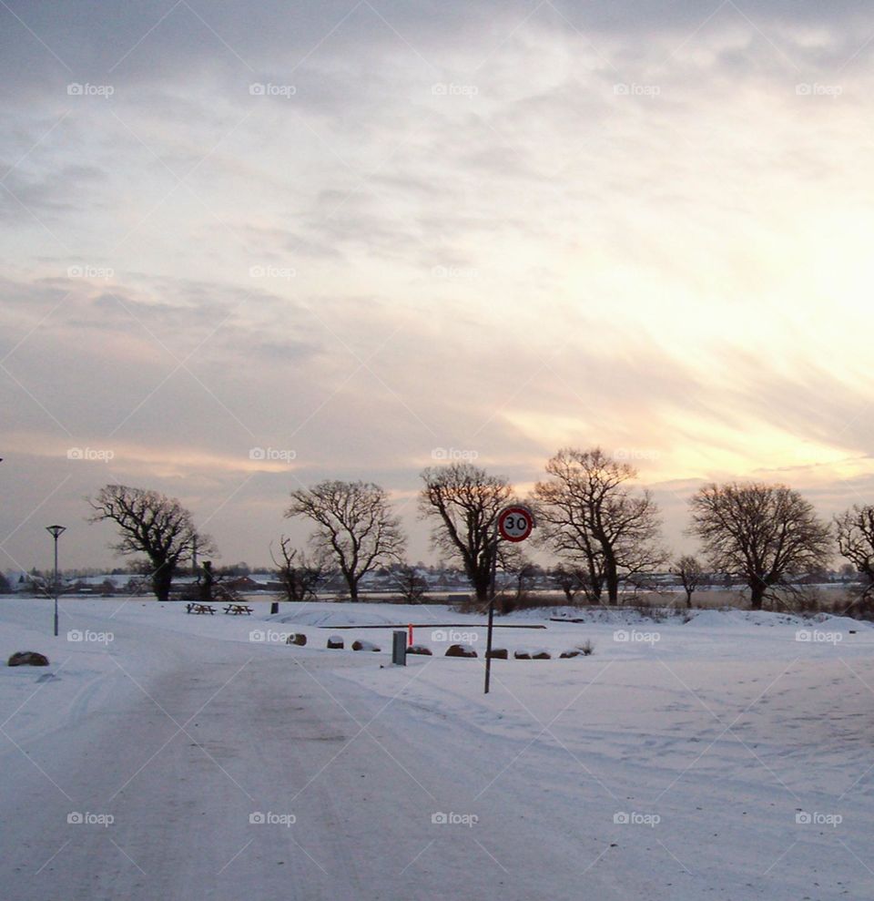 winter landscape denmark