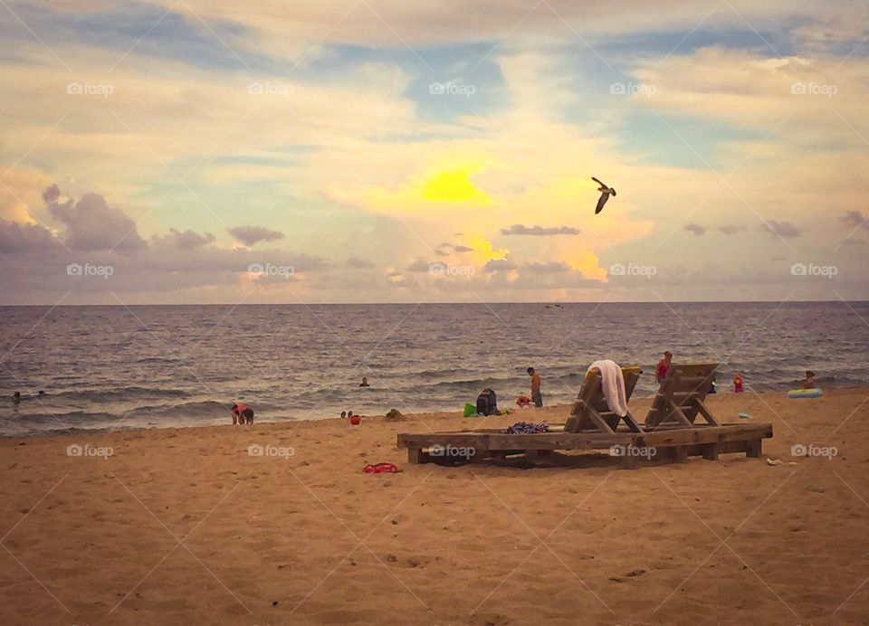 Golden hour at the beach