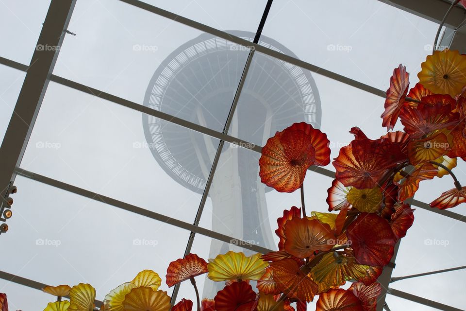Seattle Space Needle and Chuhily Glass