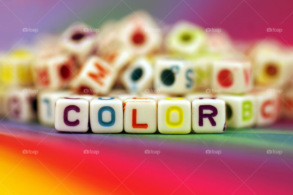 Craft Beads Spelling the Word, “Color”