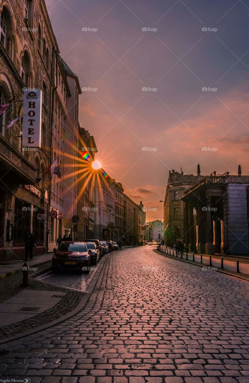 Sunset in Wroclaw