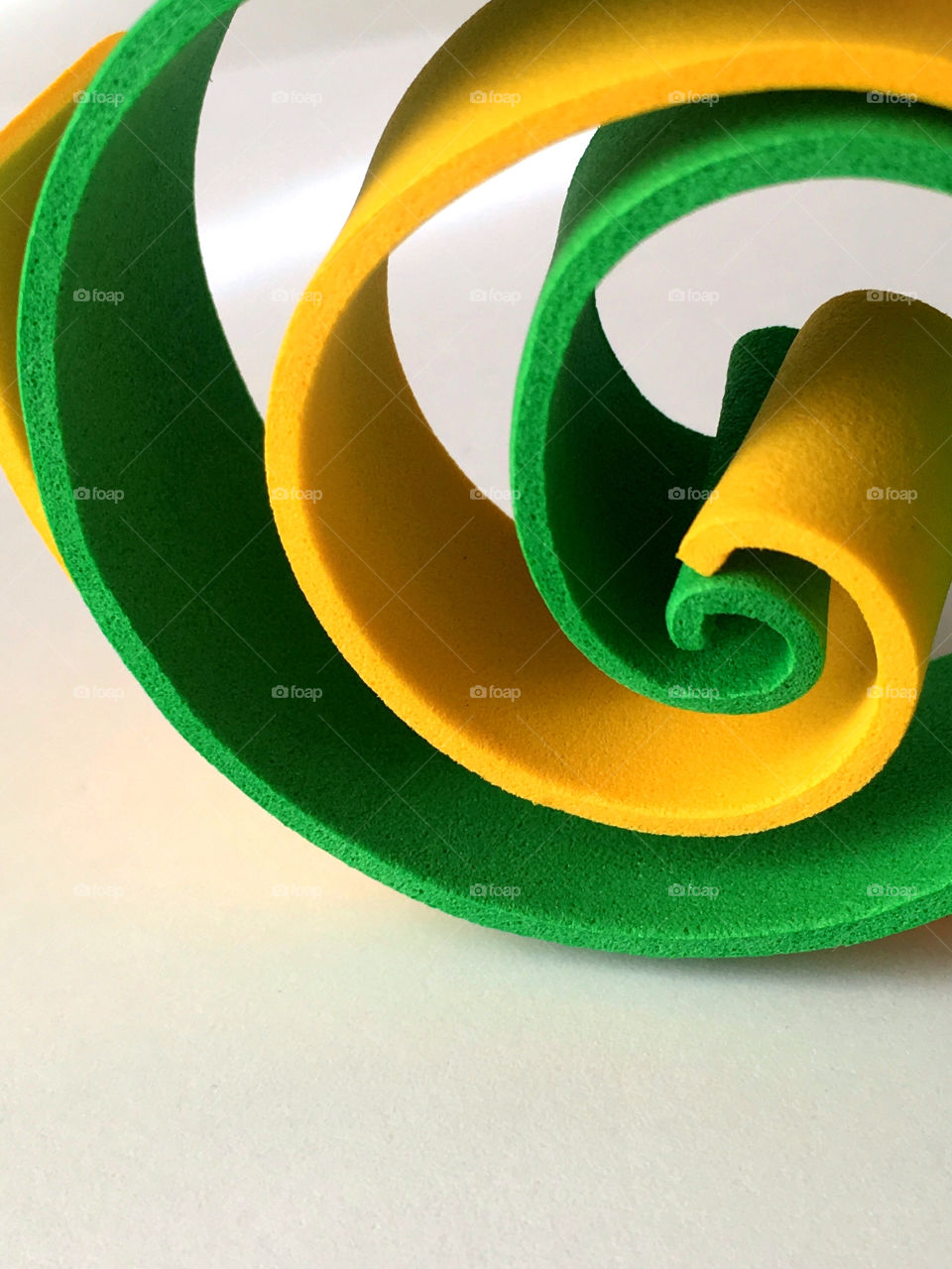 Green and yellow spirals