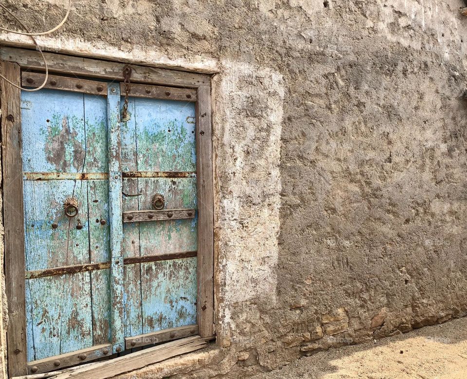 Blue old door 