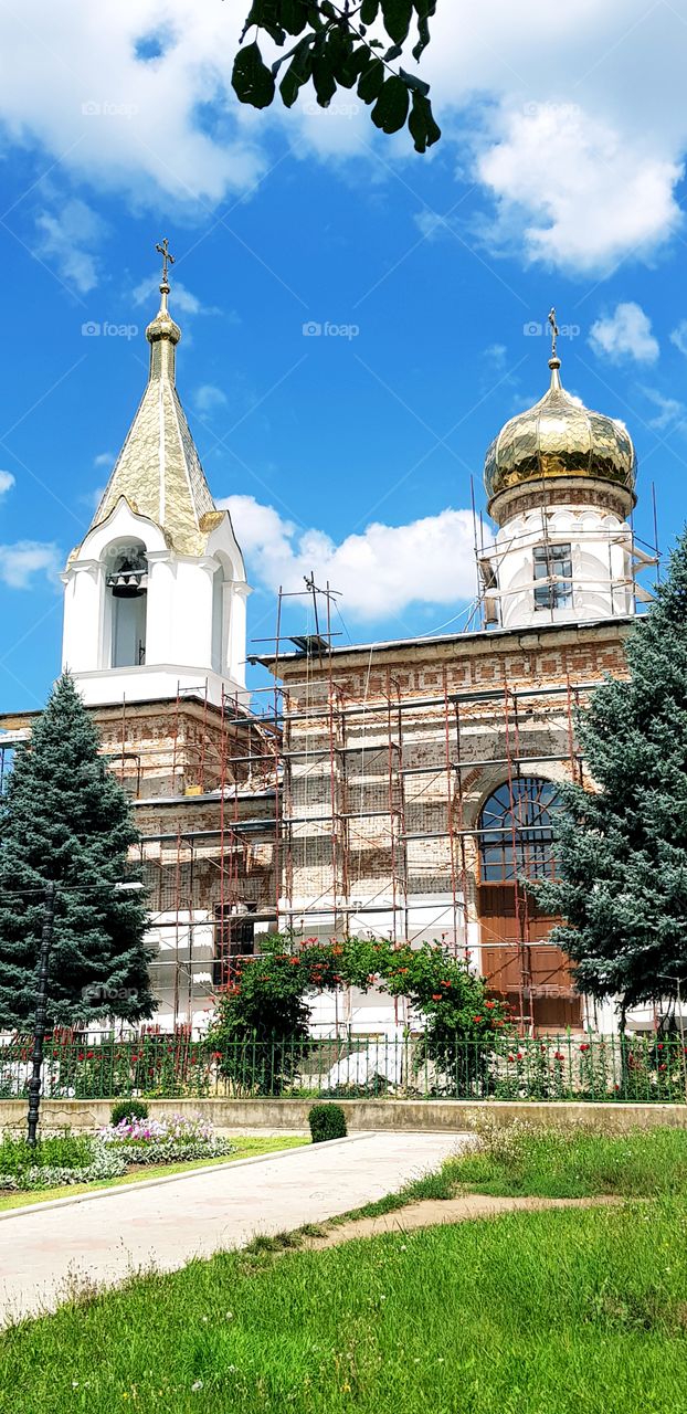 church under restoration