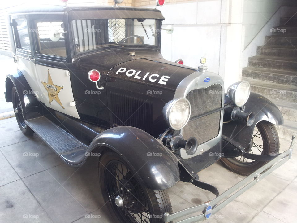 old lapd police car. old lapd police car