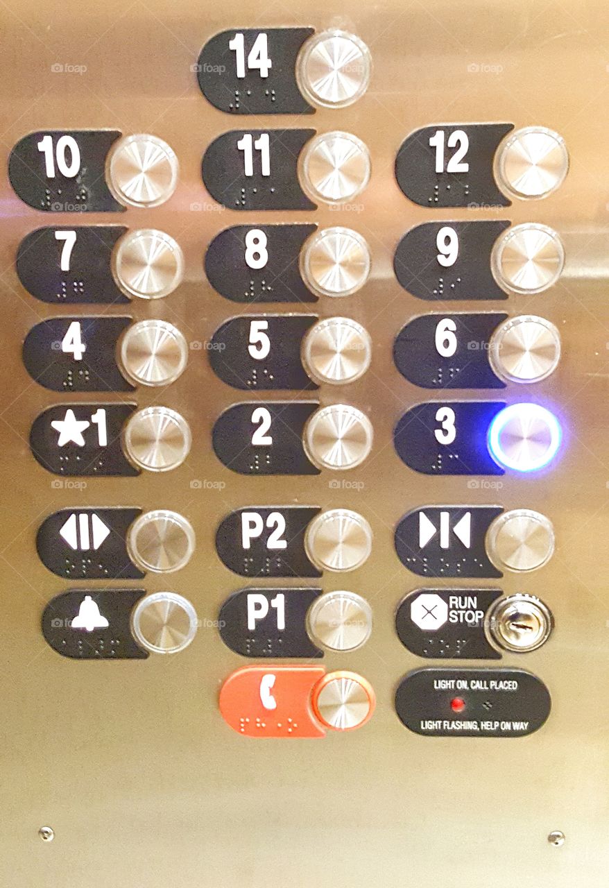 elevator buttons with missing number 13