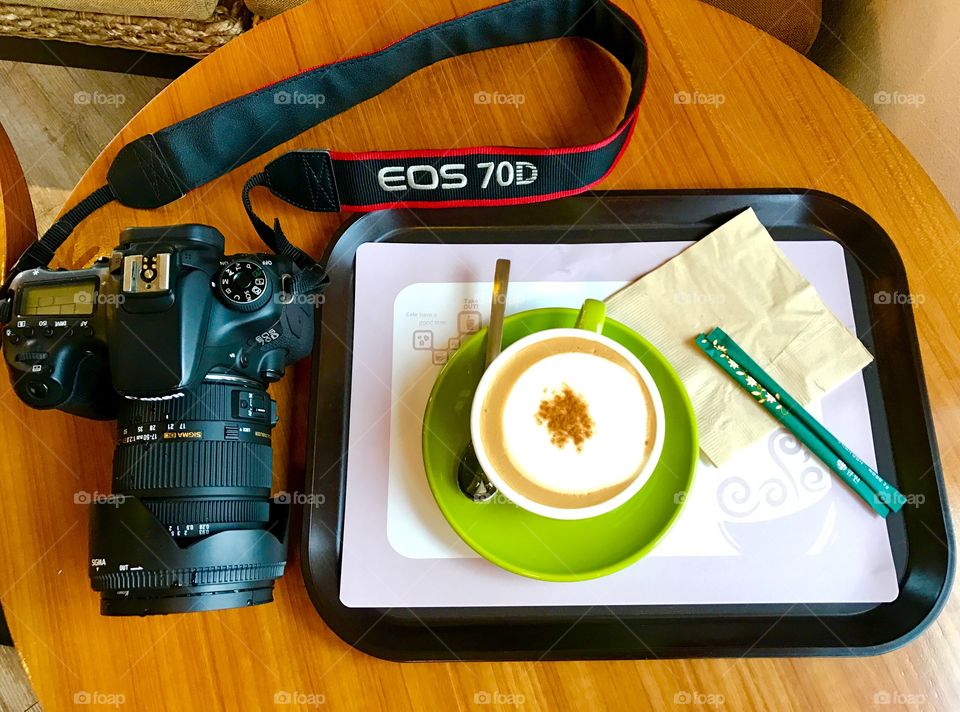 Refreshment time with coffee