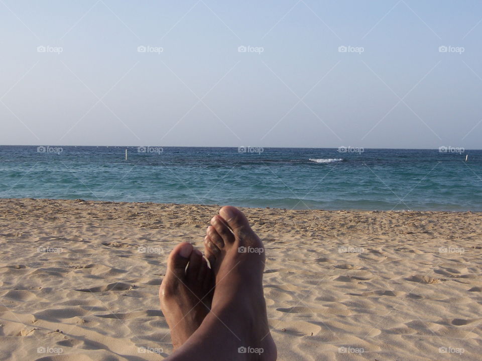 chill-Laxing in Jamaica. On vacation in Jamaica enjoying the beach and the ocean