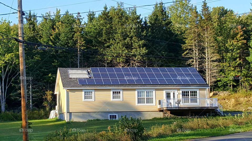 house with solar panels
