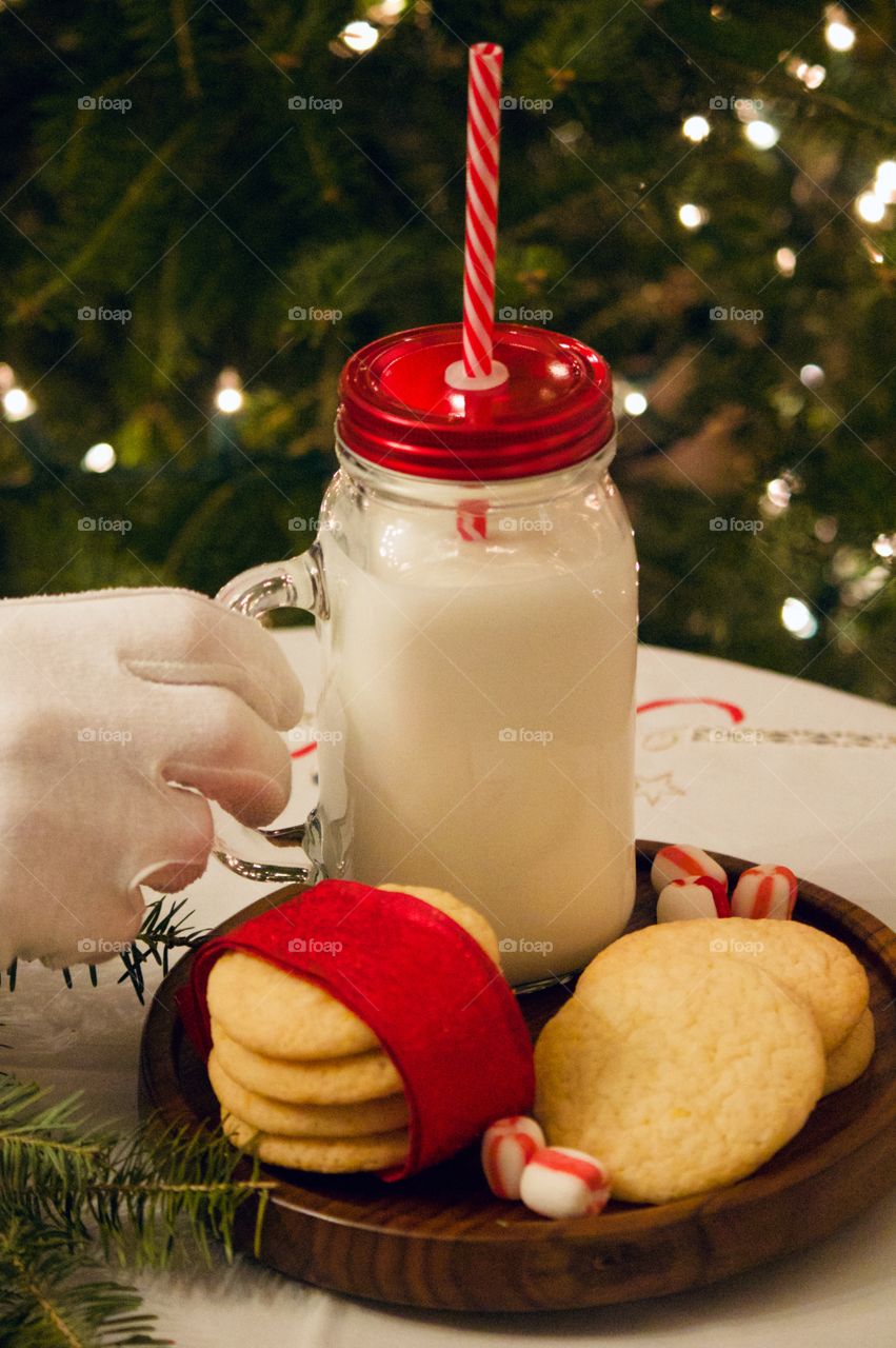 Christmas cookies and milk for Santa 