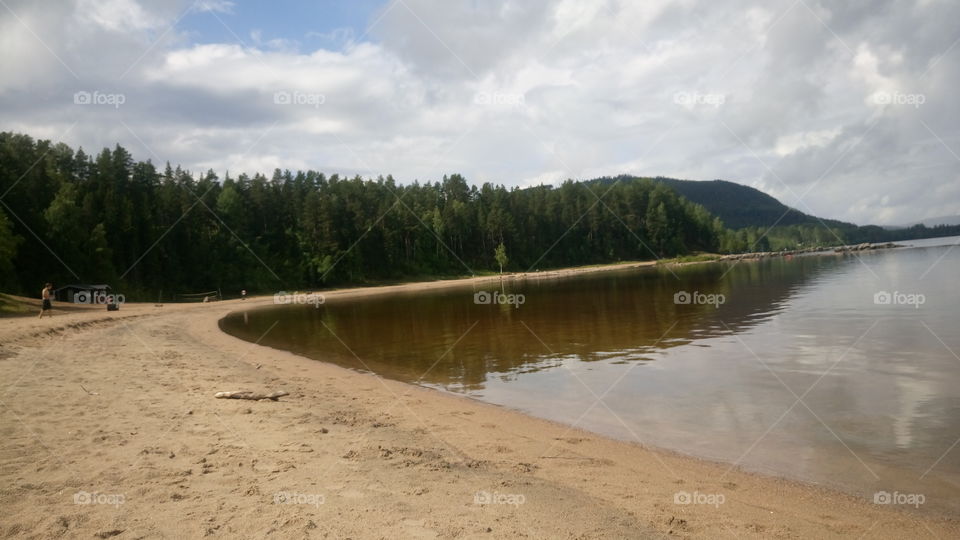 Beach in Sweden. The beautiful Orbafen brach after the rain