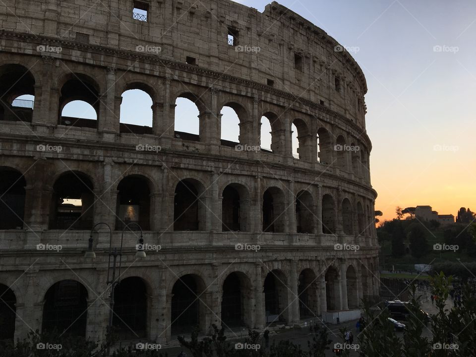 Colesseum by sunset