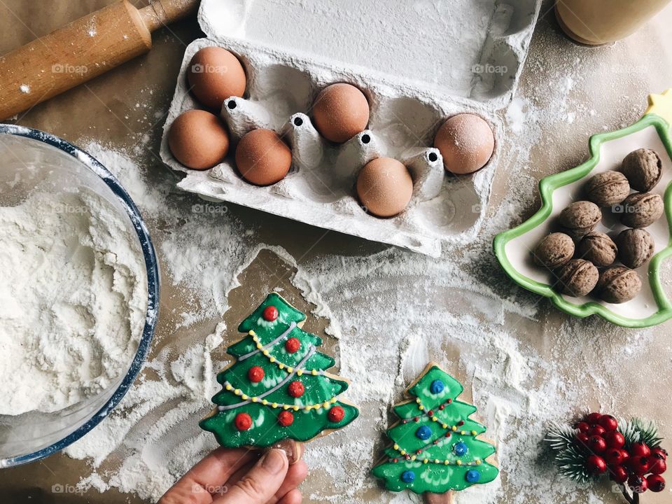 Prepping snacks for Santa 