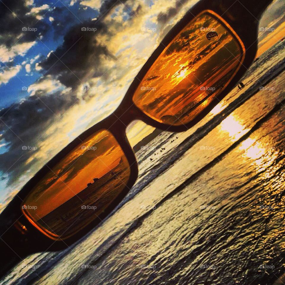 Creative shot of the sunset in Manuel Antino, Costa Rica. 