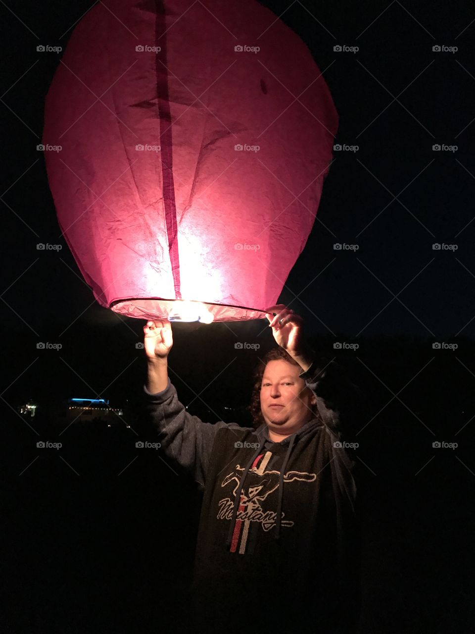 Lighting Chinese lanterns for the 4th 