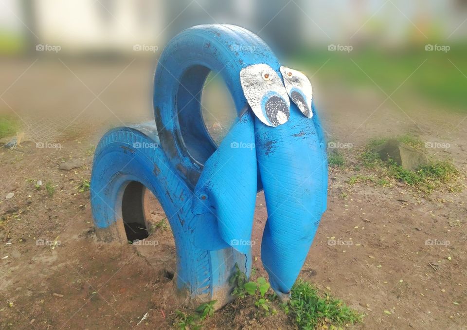 funny elephant, made with scrap...