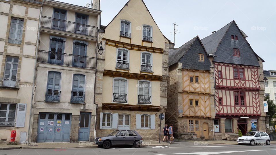 Medieval buildings in Pontivy,  Brittany