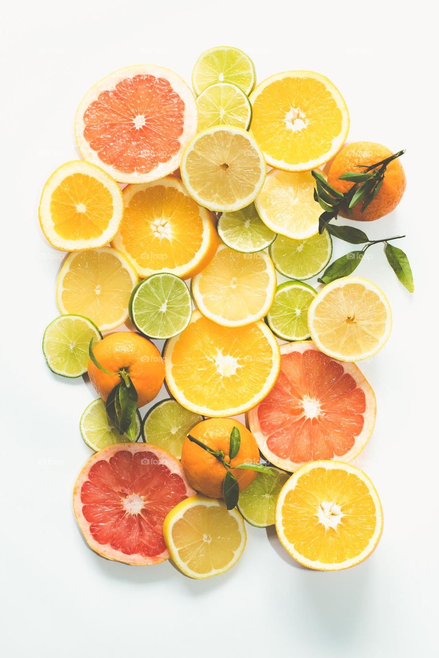 Vertical Citrus Fruit Pile