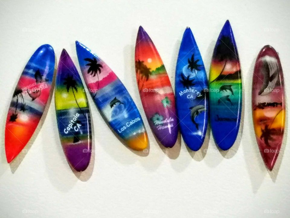 Summertime surfboard from around the world. Island style
