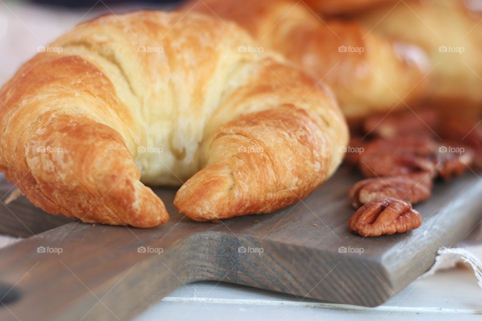 Freshly baked croissants