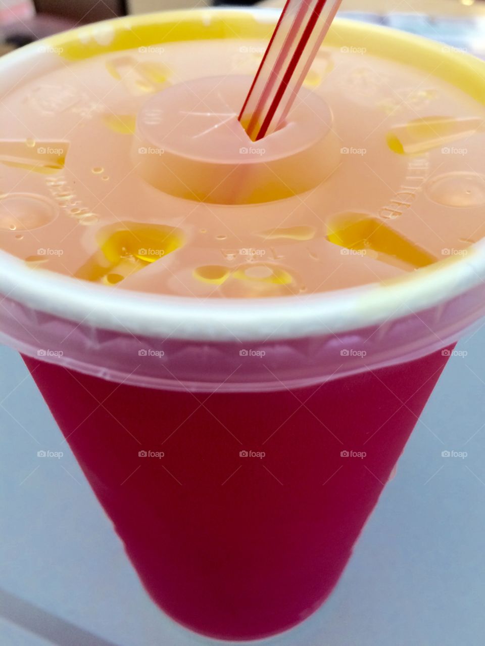 orange drink for a pink cup
