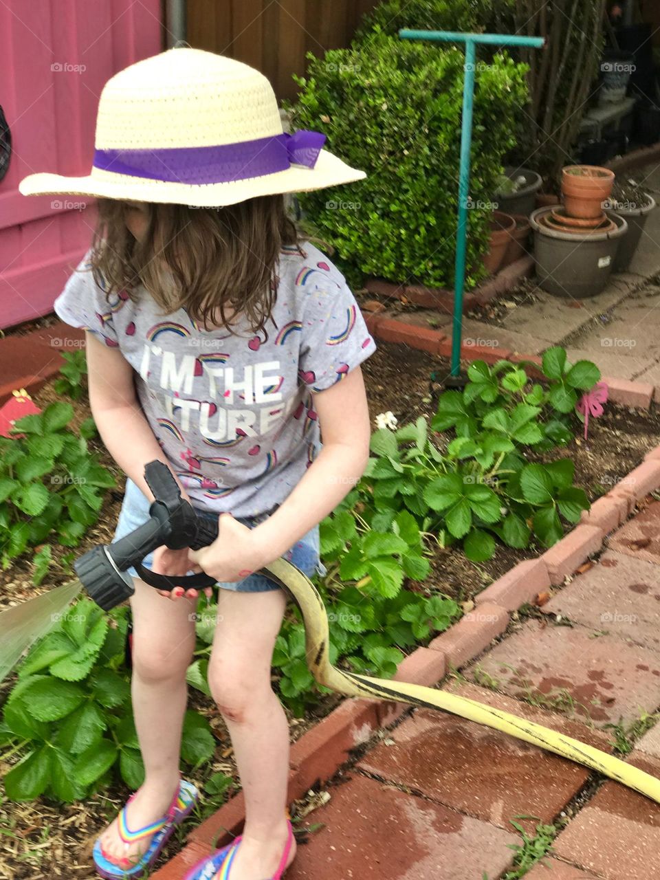 Watering the garden