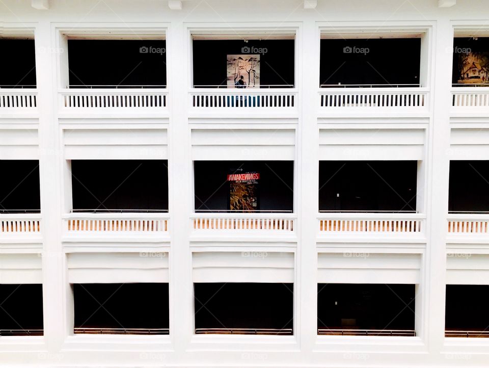 Capturing the wes anderson vibe in this beautiful white gallery building