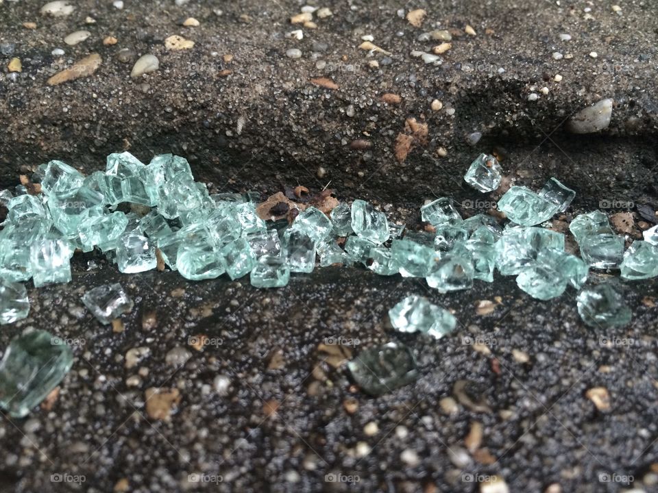 Broken glass in the gutter of New Orleans. Beauty is truly everywhere.