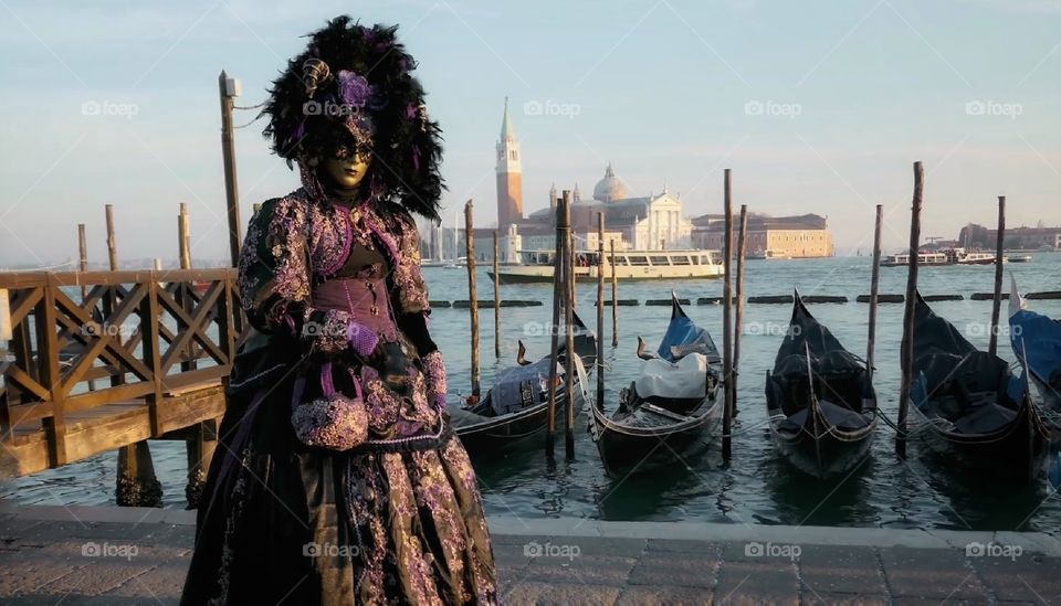 Carnevale di Venezia. Maschere in posa.