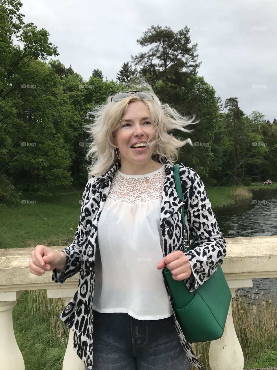 Beautiful woman with blonde hair