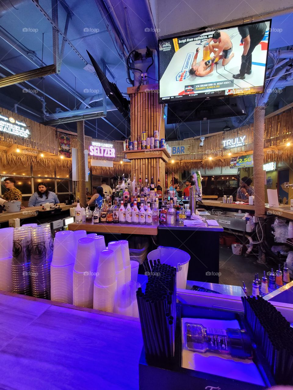 One of my favorite places. This bar and grill is located right on the beach.