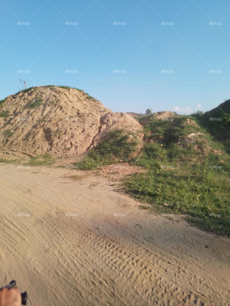 temporary path with sky