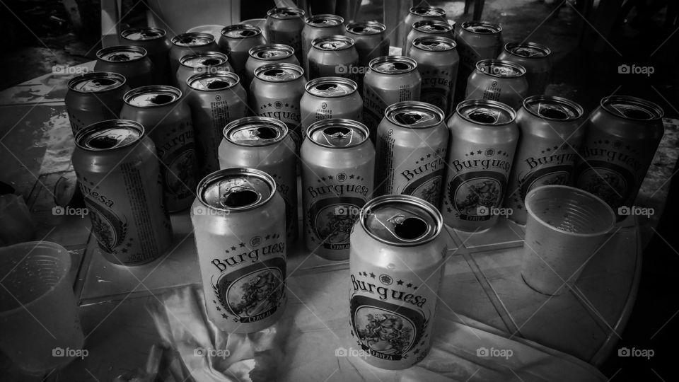 Latinhas de alumínio. cerveja.