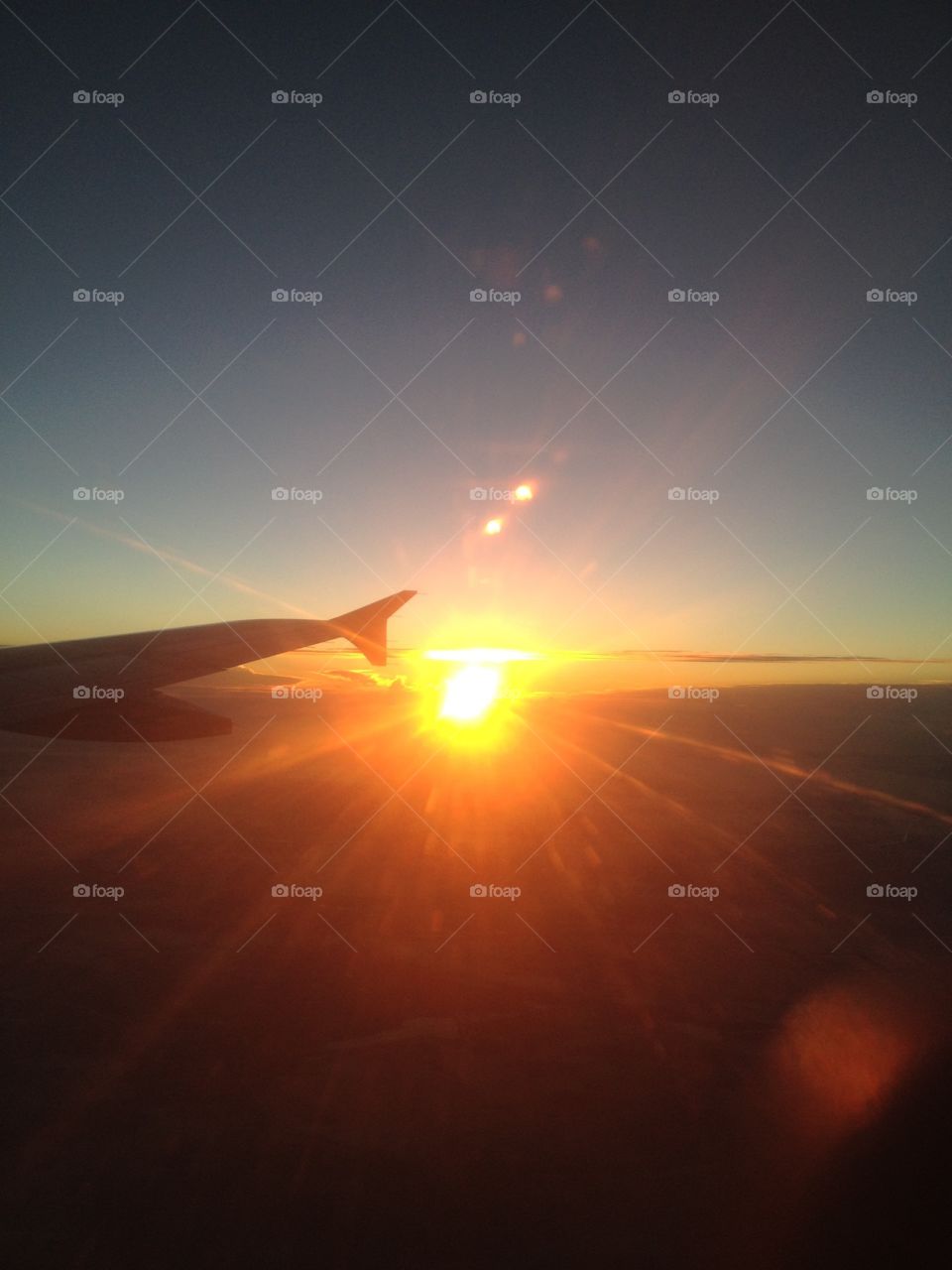 Sunrise while flying