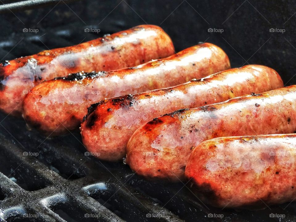 Sausage on the grill