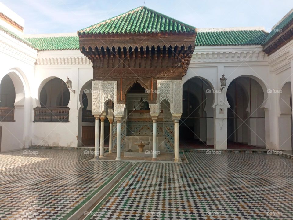 Université Al Quaraouiyine (Founded in 859 by Fatima Al-Fihriya, Al Quaraouiyine University of Fès (UAQ Fès) is a university located in Fez and considered to be the oldest on the word).
