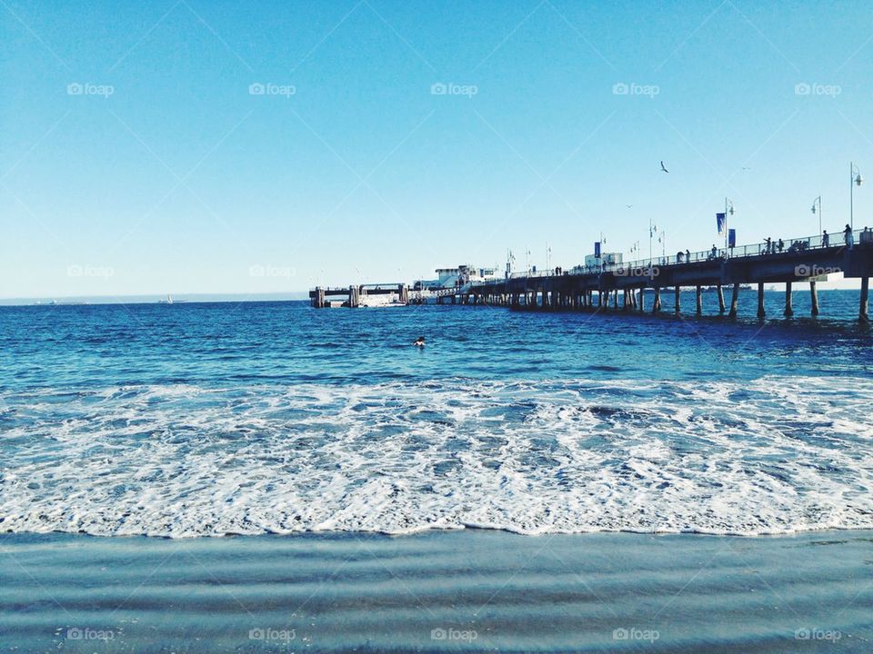 Pier over ocean