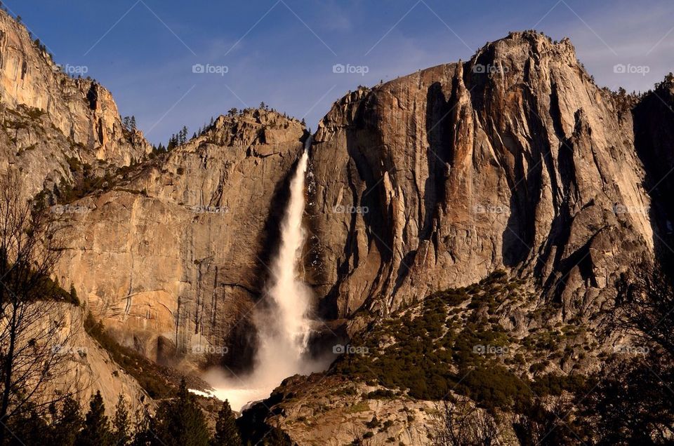 Waterfall in Yosemite national park