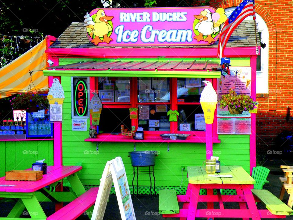 Ice Cream Shop. A psychedelic ice cream shop in Camden, Maine